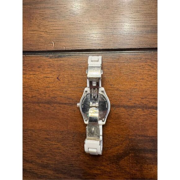 Fossil white watch with rhinestones adjusted to youth size - Picture 2 of 3